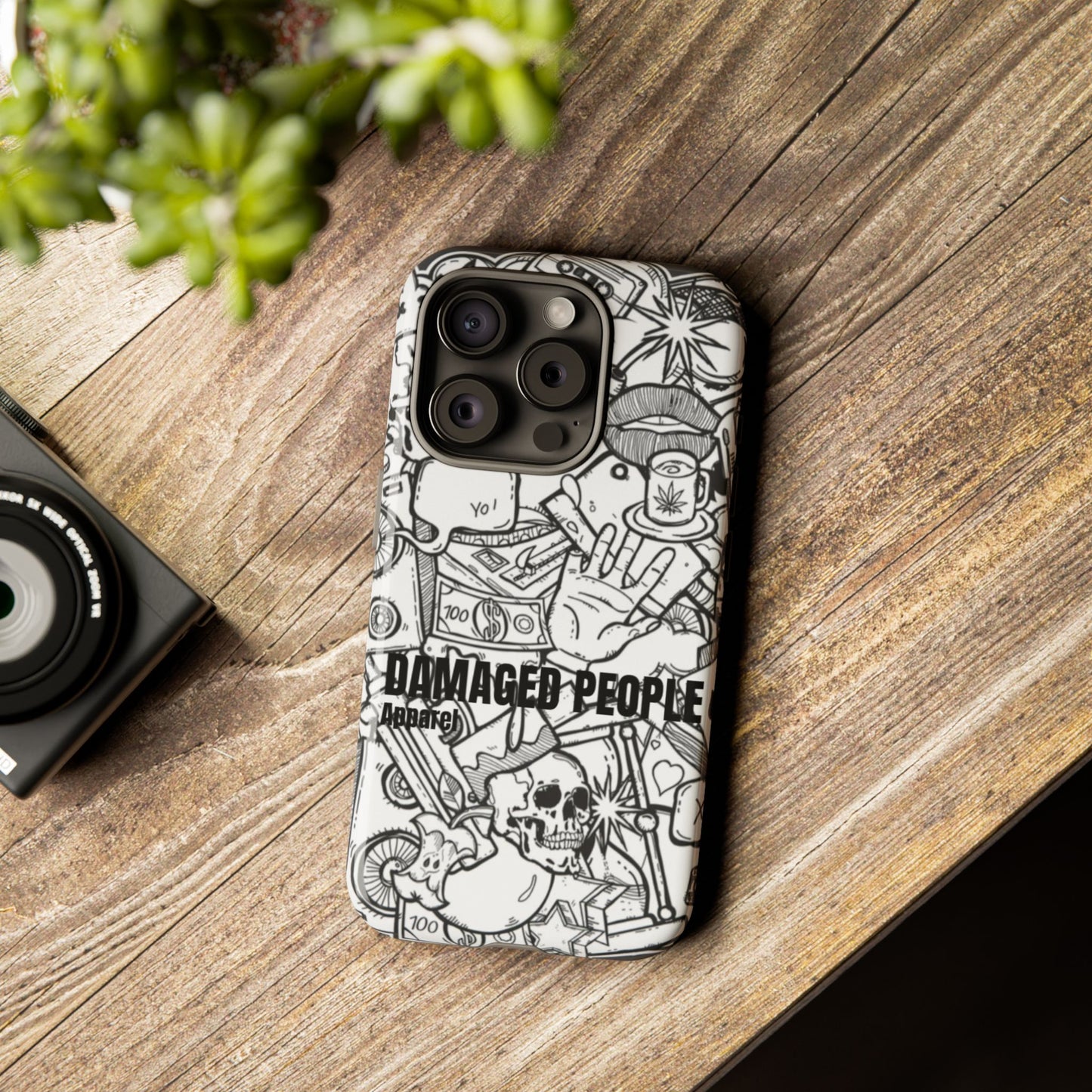Tough Cases - Damaged People Phone Case - Edgy Vintage Design for Creative Spirits