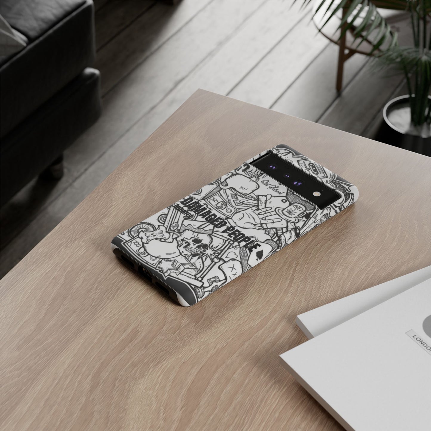 Tough Cases - Damaged People Phone Case - Edgy Vintage Design for Creative Spirits