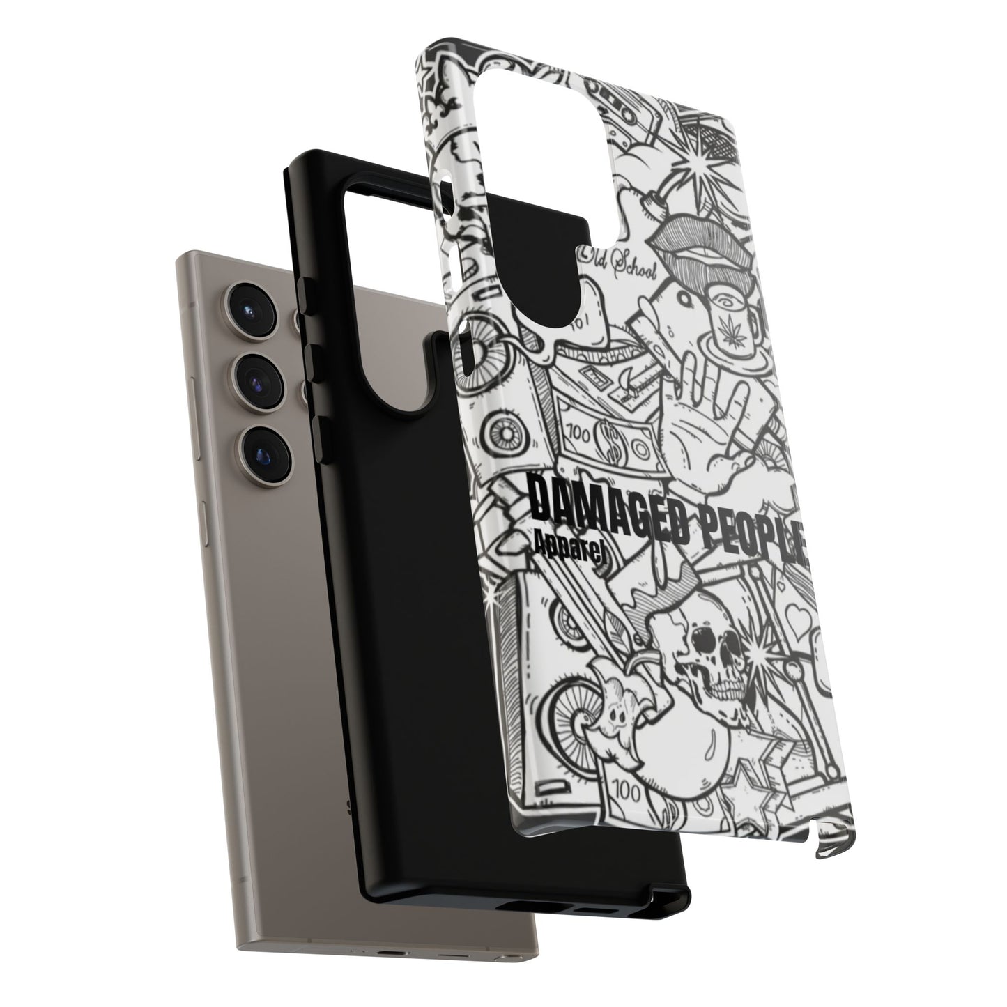 Tough Cases - Damaged People Phone Case - Edgy Vintage Design for Creative Spirits
