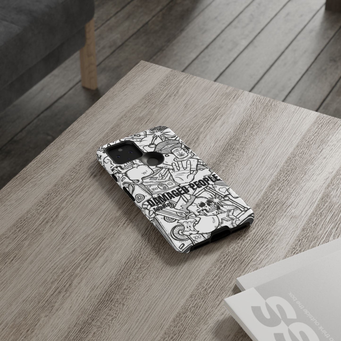 Tough Cases - Damaged People Phone Case - Edgy Vintage Design for Creative Spirits