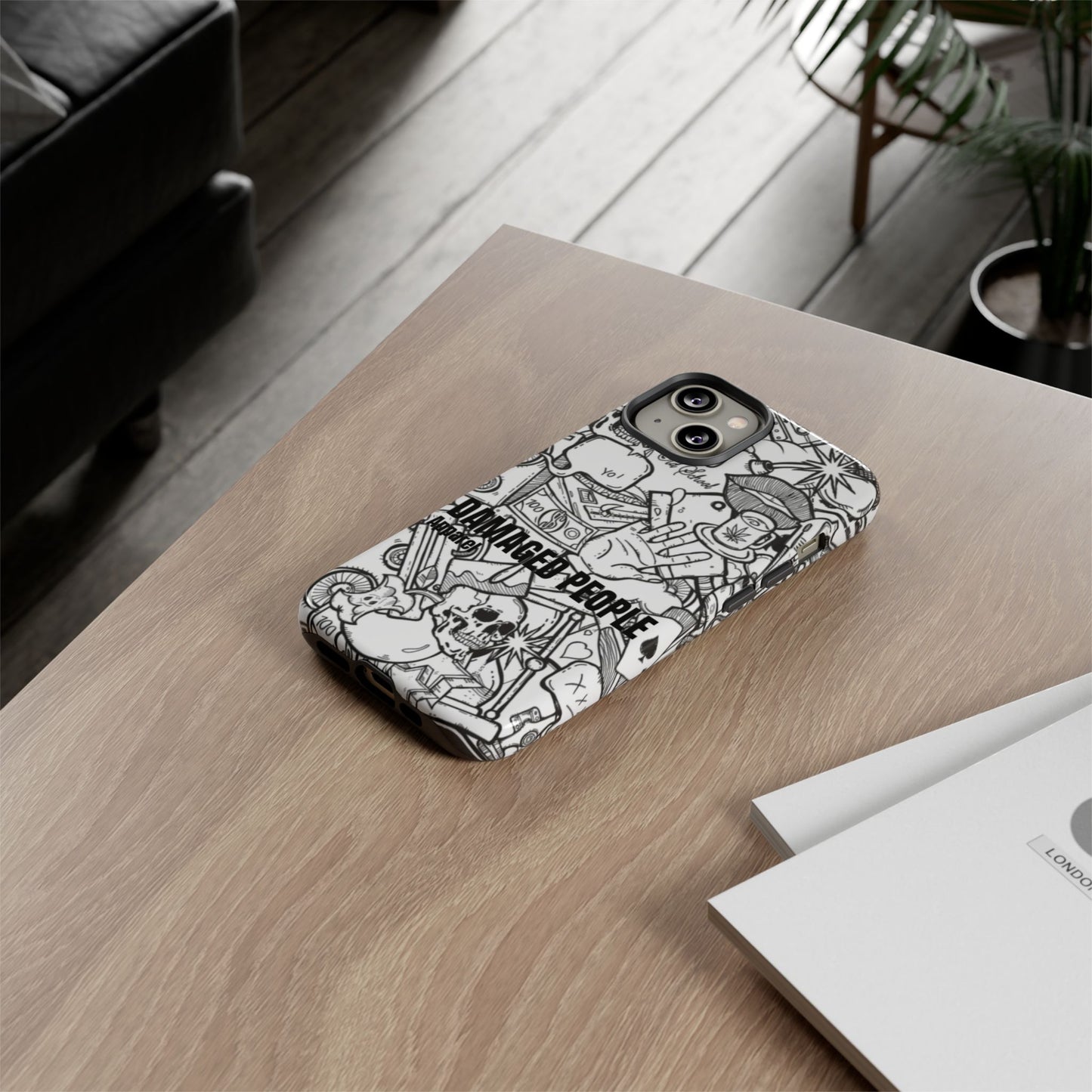Tough Cases - Damaged People Phone Case - Edgy Vintage Design for Creative Spirits