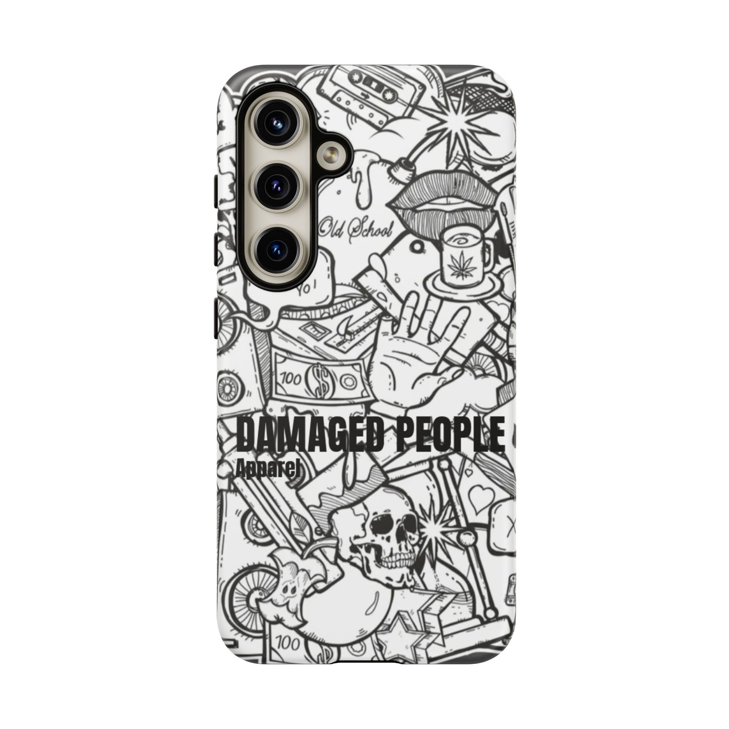 Tough Cases - Damaged People Phone Case - Edgy Vintage Design for Creative Spirits