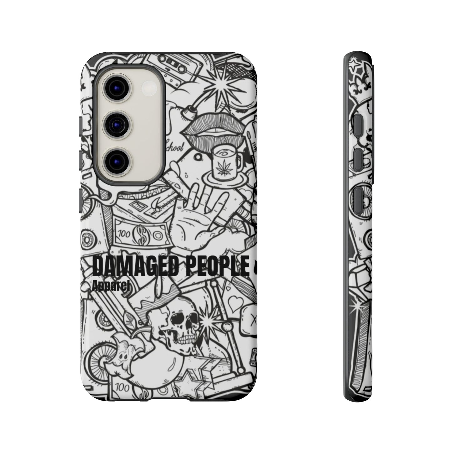 Tough Cases - Damaged People Phone Case - Edgy Vintage Design for Creative Spirits