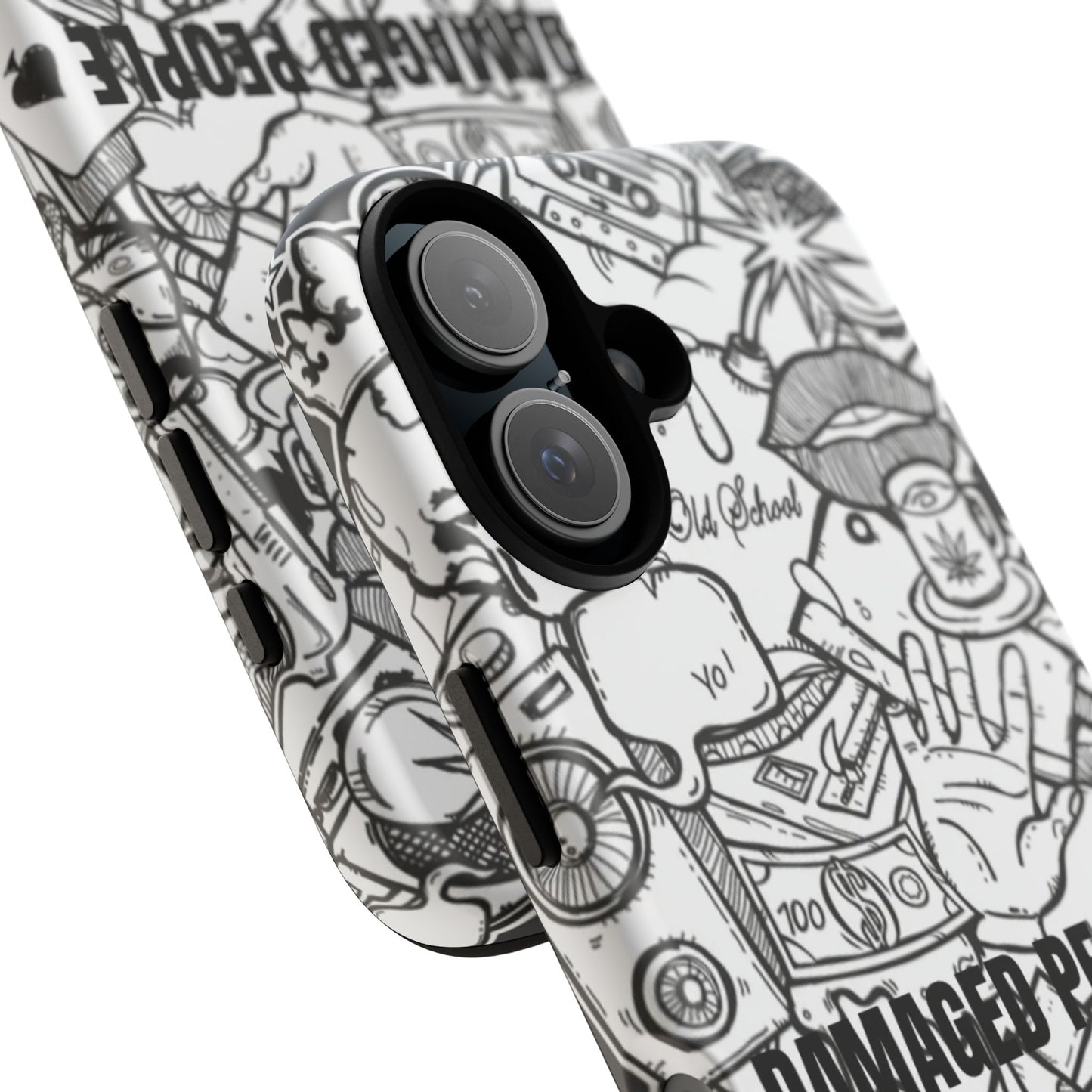 Tough Cases - Damaged People Phone Case - Edgy Vintage Design for Creative Spirits