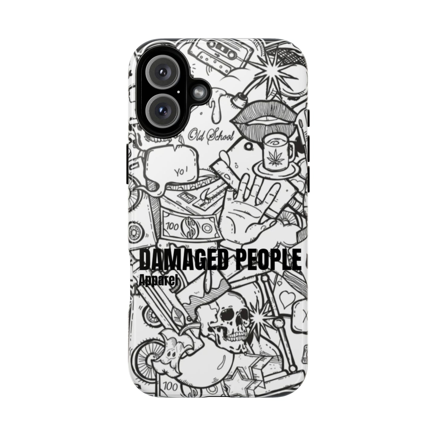 Tough Cases - Damaged People Phone Case - Edgy Vintage Design for Creative Spirits