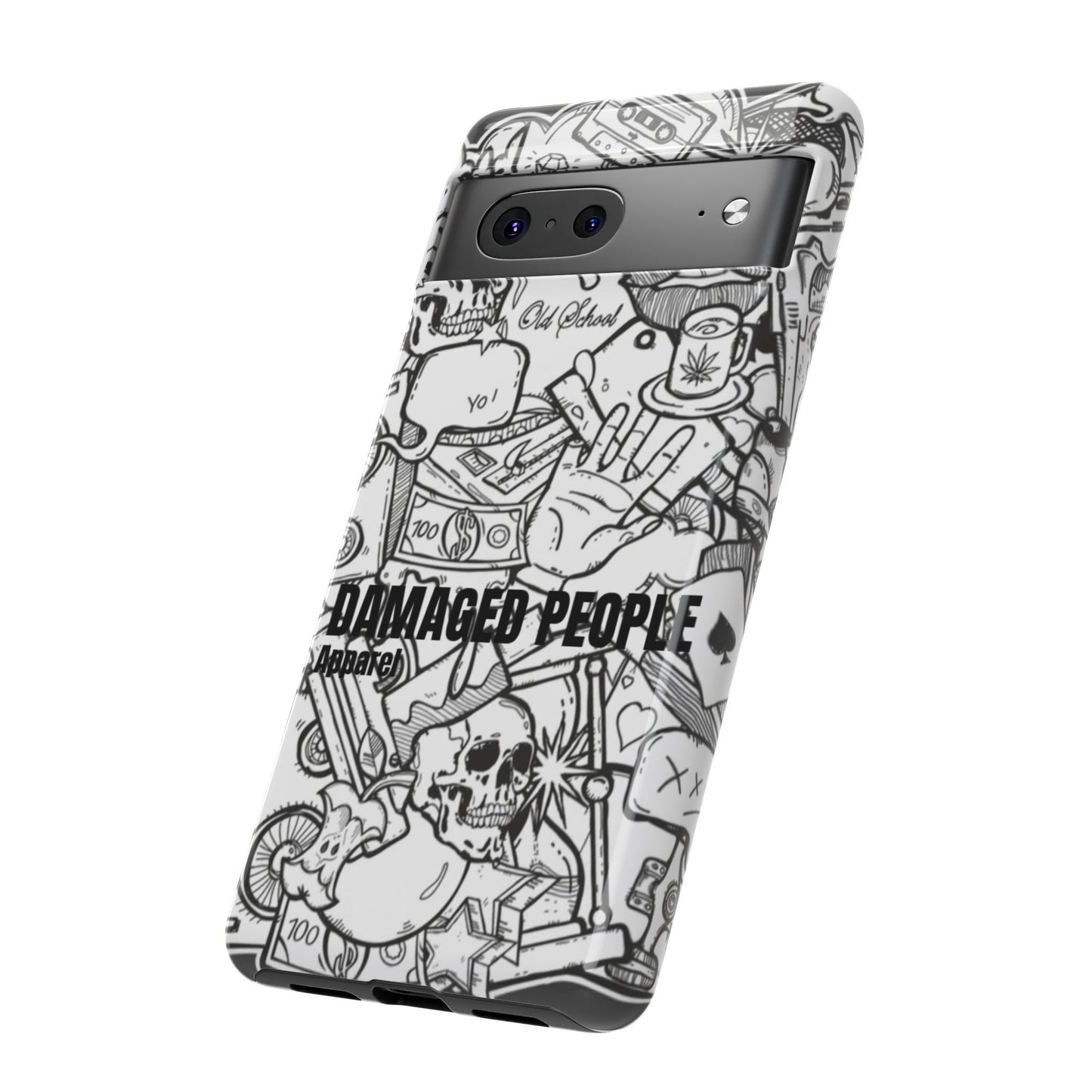 Tough Cases - Damaged People Phone Case - Edgy Vintage Design for Creative Spirits