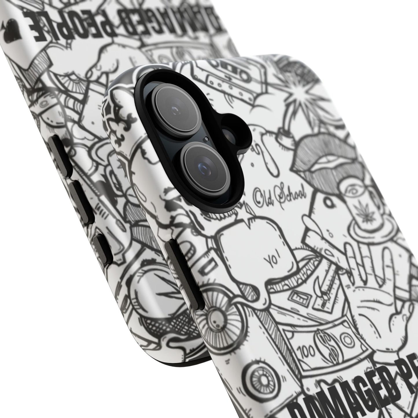 Tough Cases - Damaged People Phone Case - Edgy Vintage Design for Creative Spirits