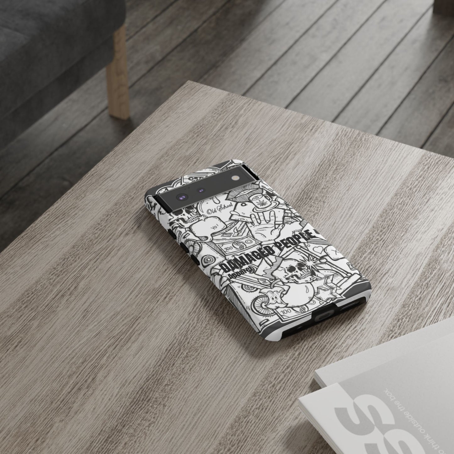 Tough Cases - Damaged People Phone Case - Edgy Vintage Design for Creative Spirits