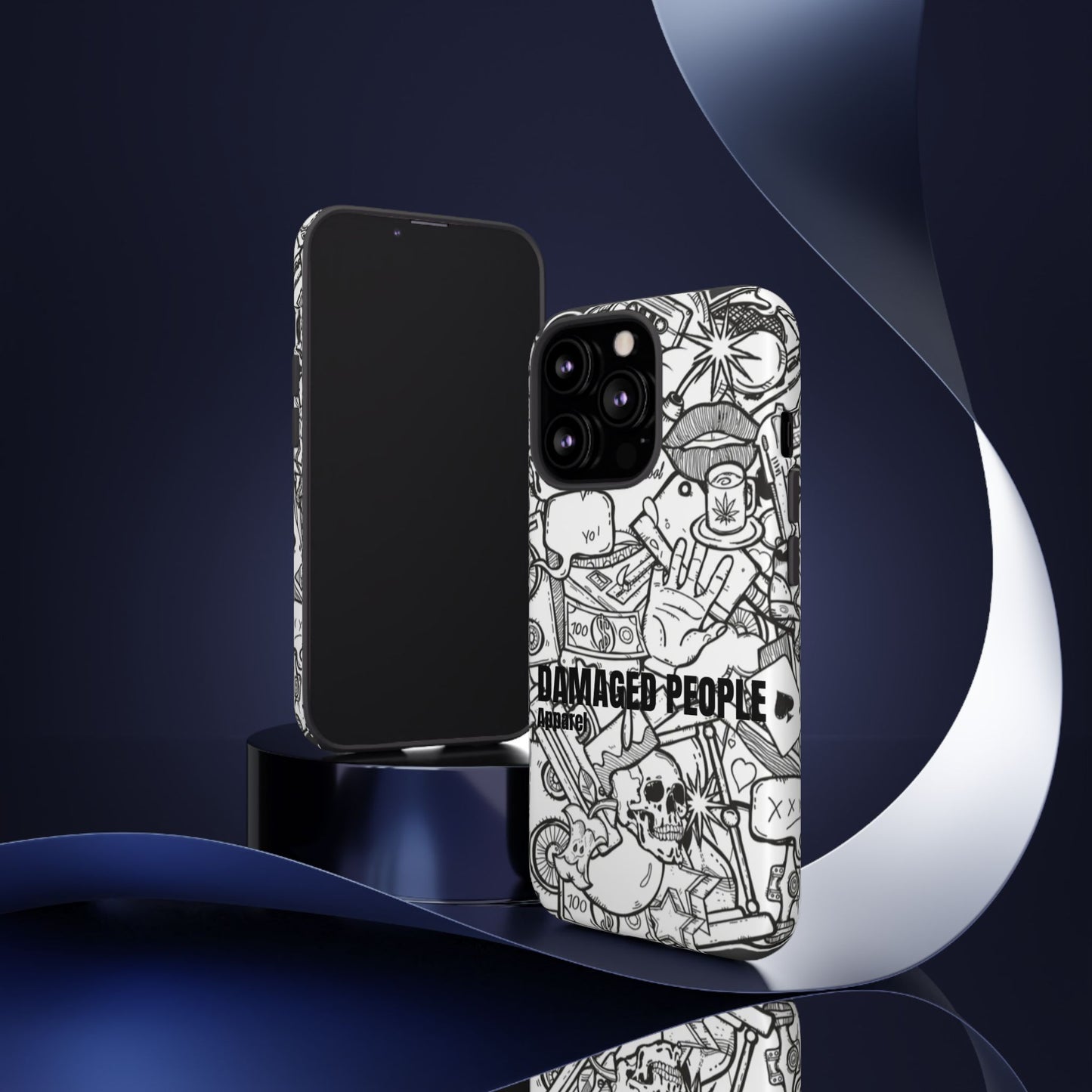Tough Cases - Damaged People Phone Case - Edgy Vintage Design for Creative Spirits