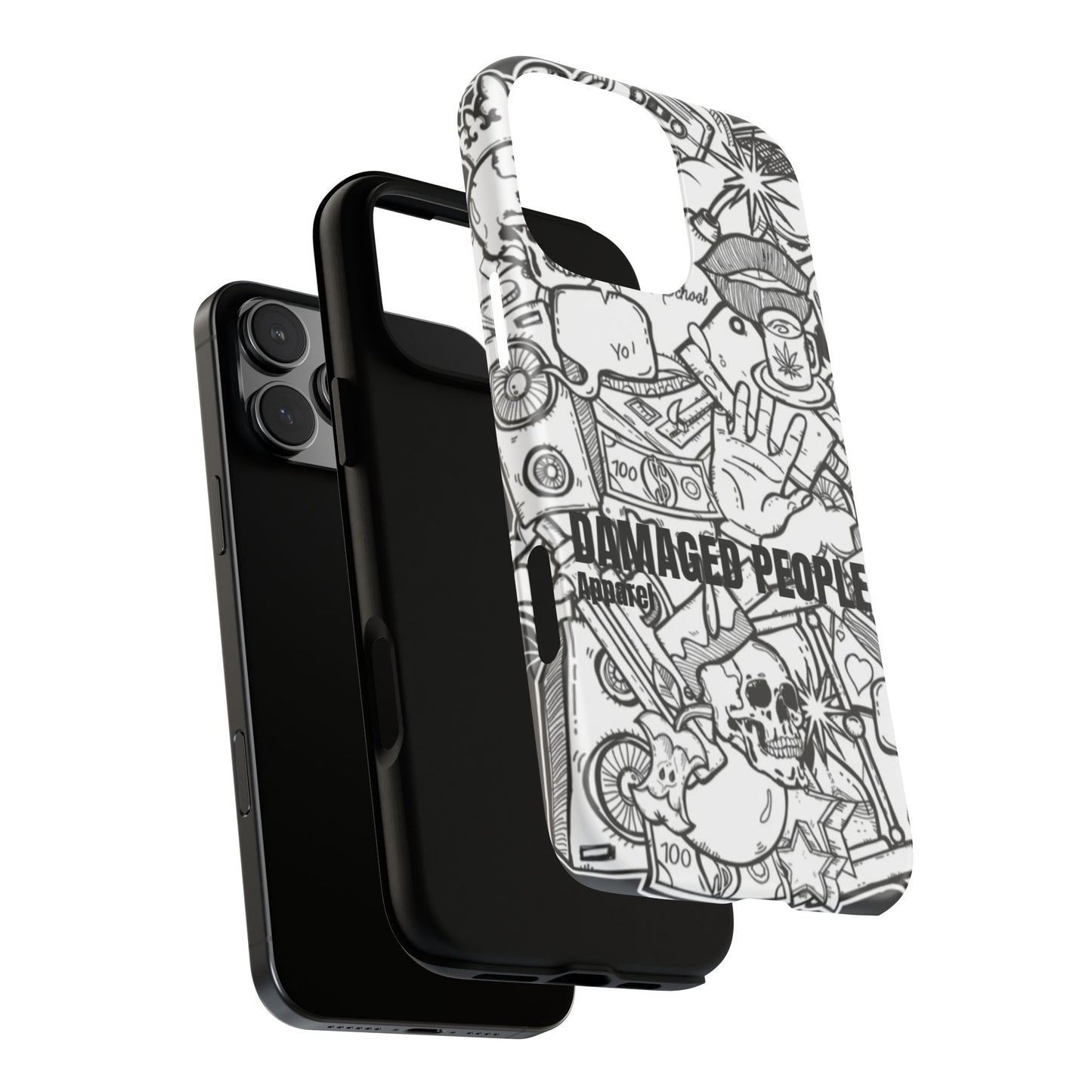 Tough Cases - Damaged People Phone Case - Edgy Vintage Design for Creative Spirits