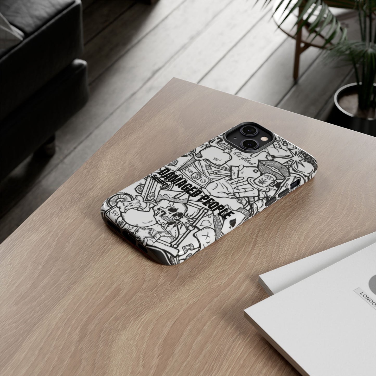 Tough Cases - Damaged People Phone Case - Edgy Vintage Design for Creative Spirits