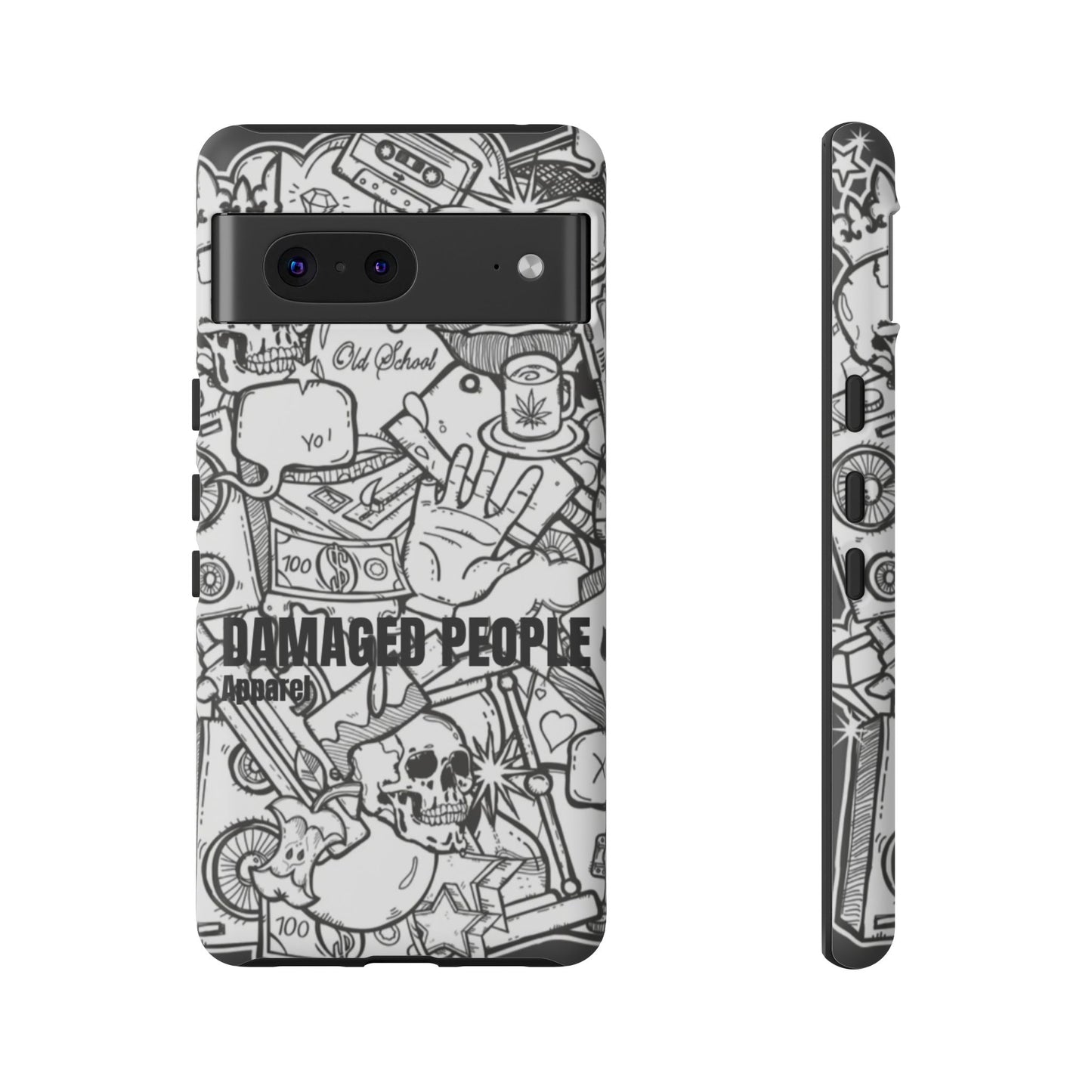 Tough Cases - Damaged People Phone Case - Edgy Vintage Design for Creative Spirits