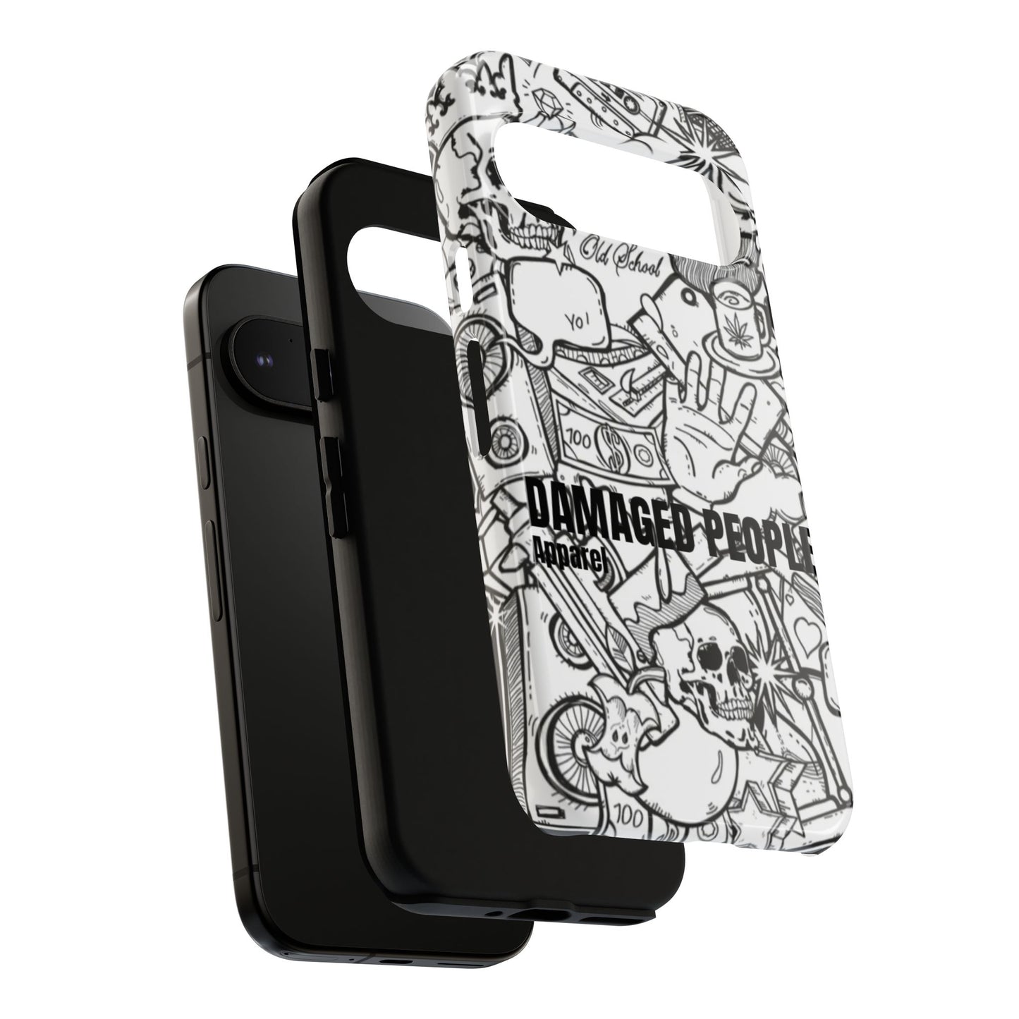 Tough Cases - Damaged People Phone Case - Edgy Vintage Design for Creative Spirits