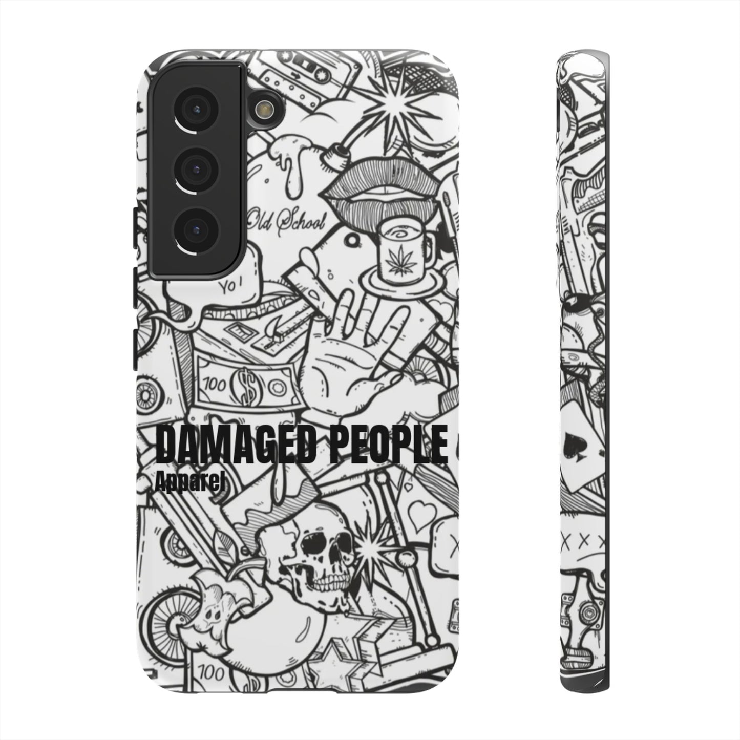 Tough Cases - Damaged People Phone Case - Edgy Vintage Design for Creative Spirits