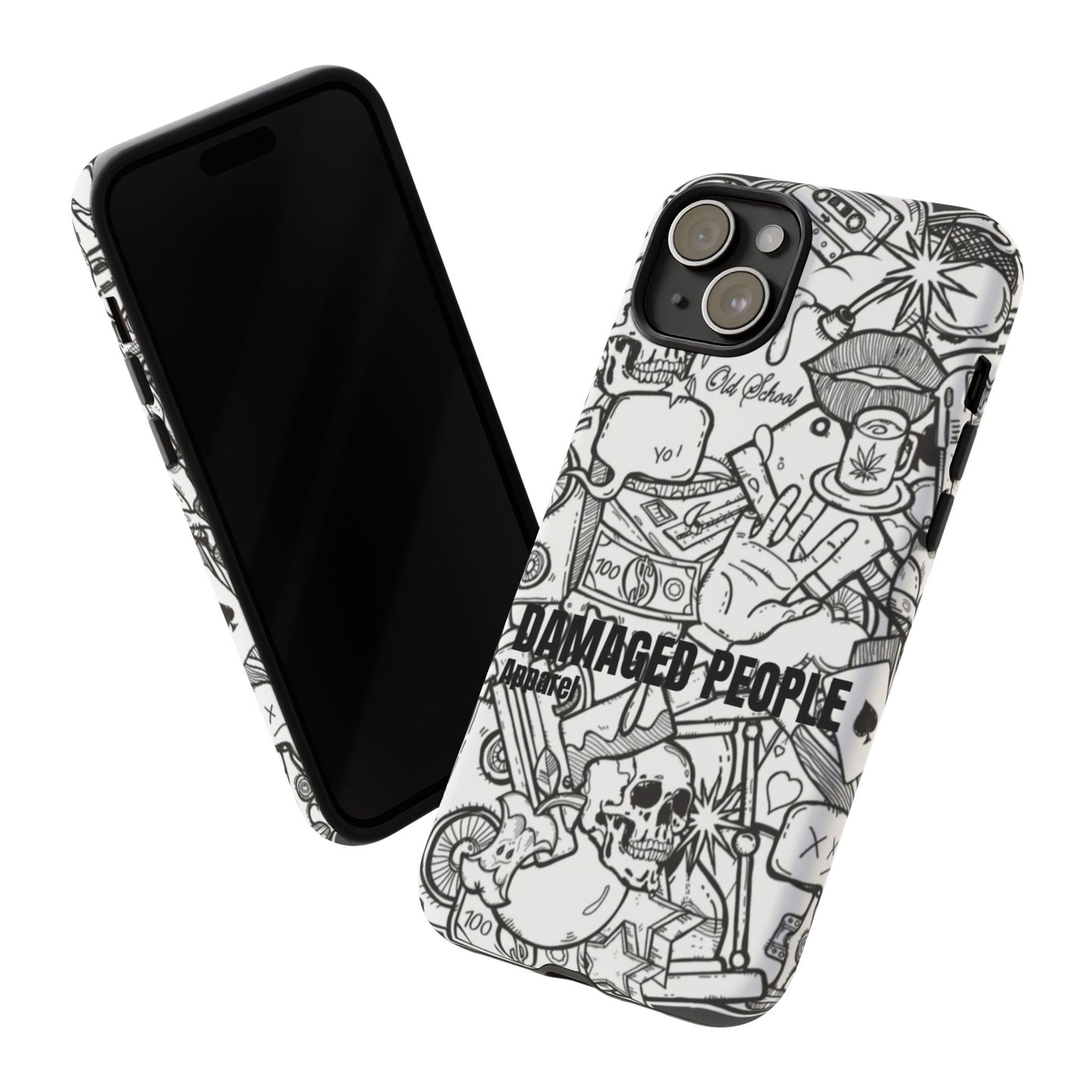 Tough Cases - Damaged People Phone Case - Edgy Vintage Design for Creative Spirits