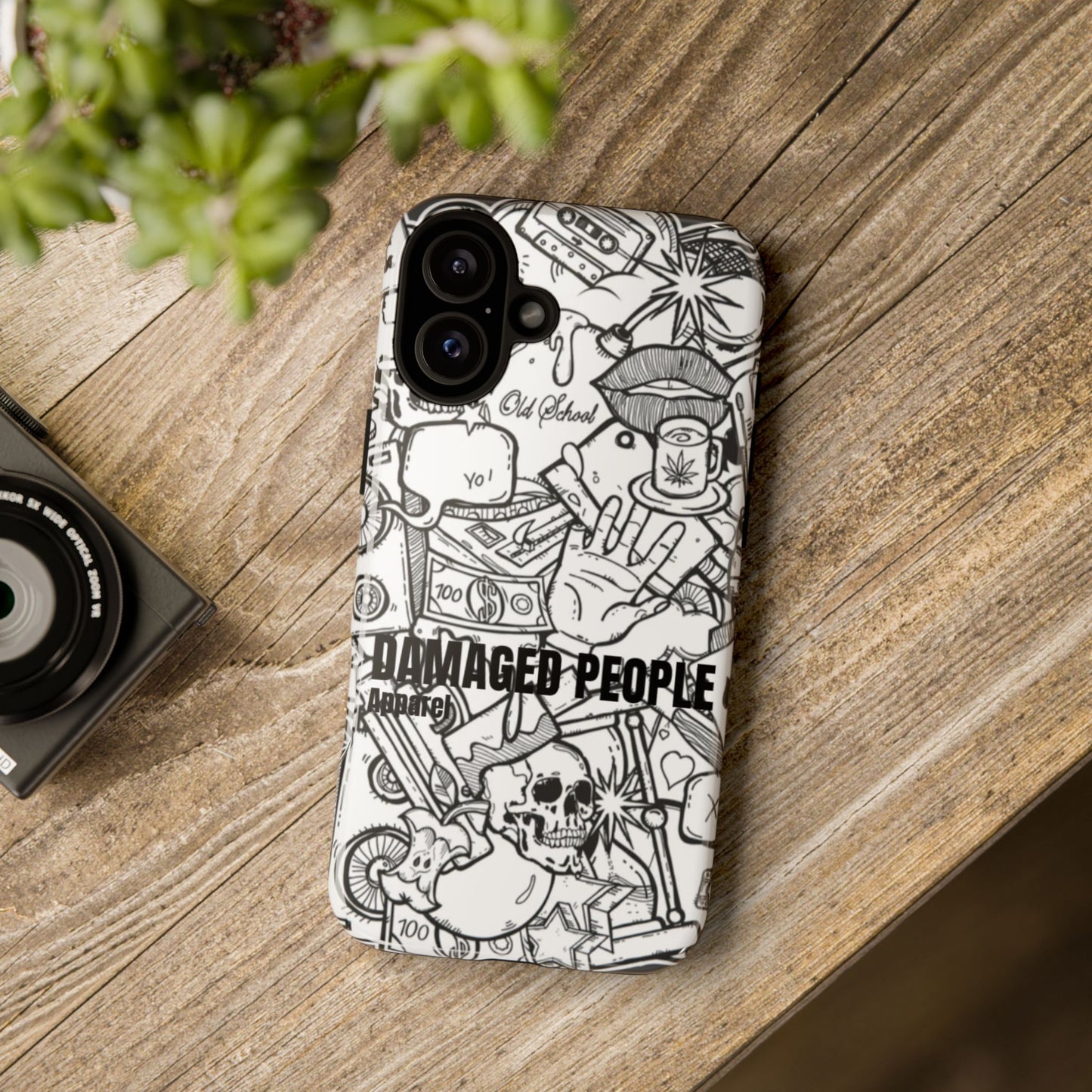 Tough Cases - Damaged People Phone Case - Edgy Vintage Design for Creative Spirits