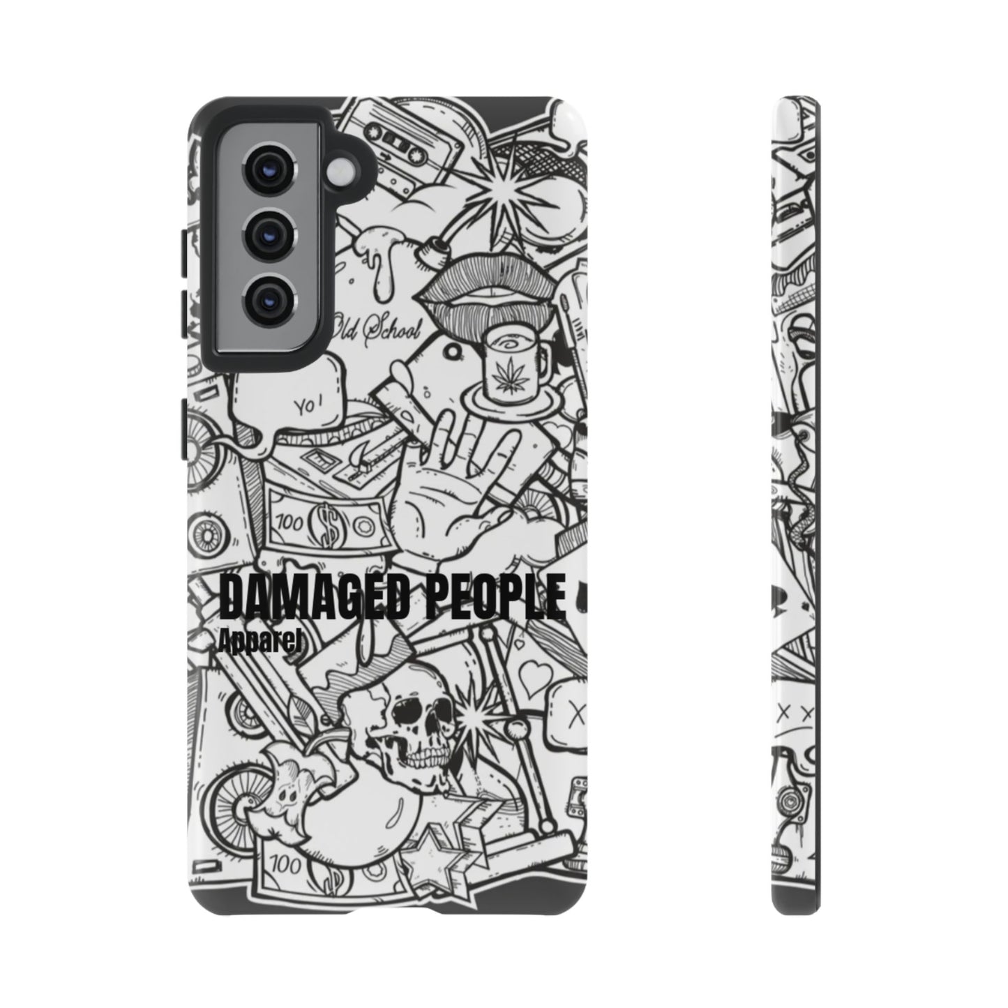 Tough Cases - Damaged People Phone Case - Edgy Vintage Design for Creative Spirits