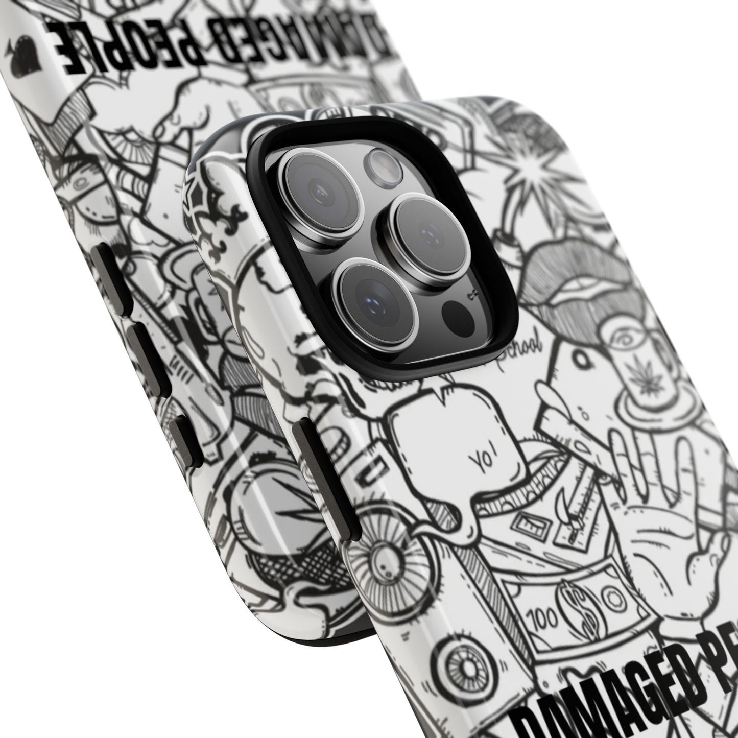 Tough Cases - Damaged People Phone Case - Edgy Vintage Design for Creative Spirits
