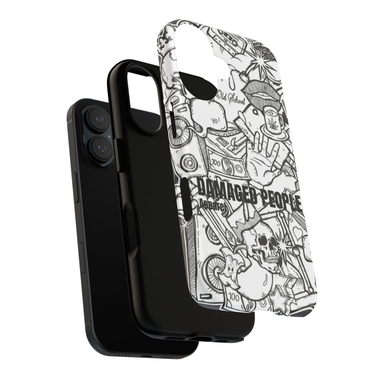 Tough Cases - Damaged People Phone Case - Edgy Vintage Design for Creative Spirits