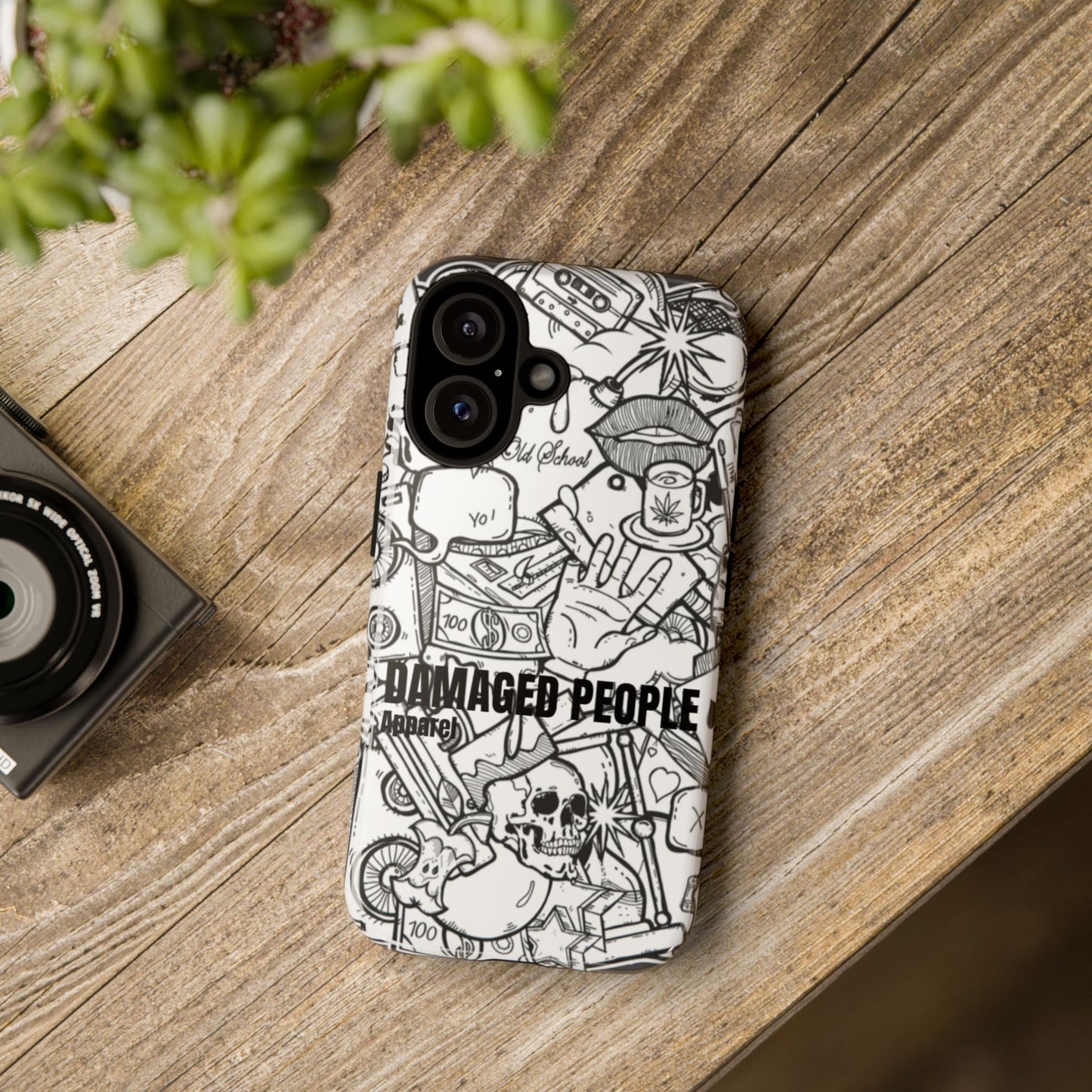 Tough Cases - Damaged People Phone Case - Edgy Vintage Design for Creative Spirits