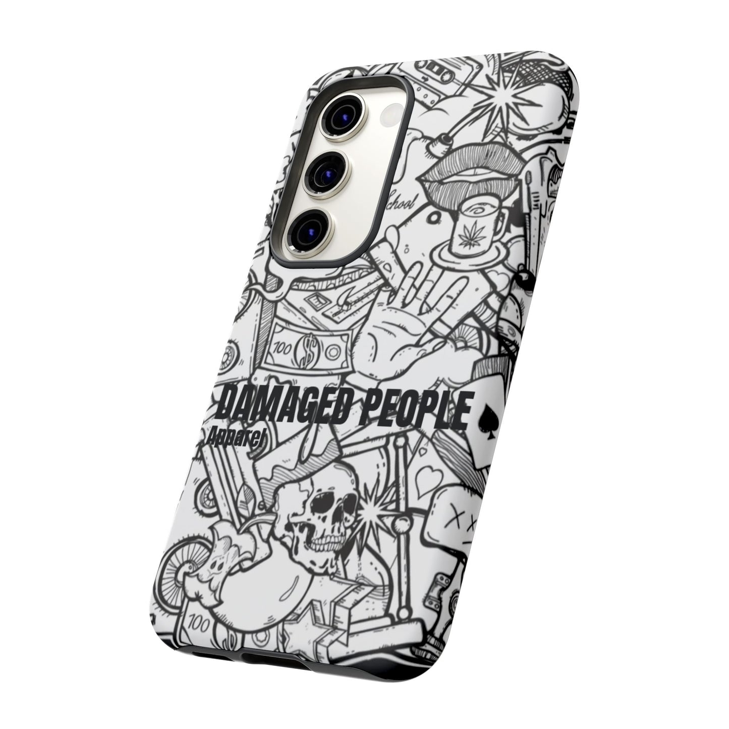 Tough Cases - Damaged People Phone Case - Edgy Vintage Design for Creative Spirits