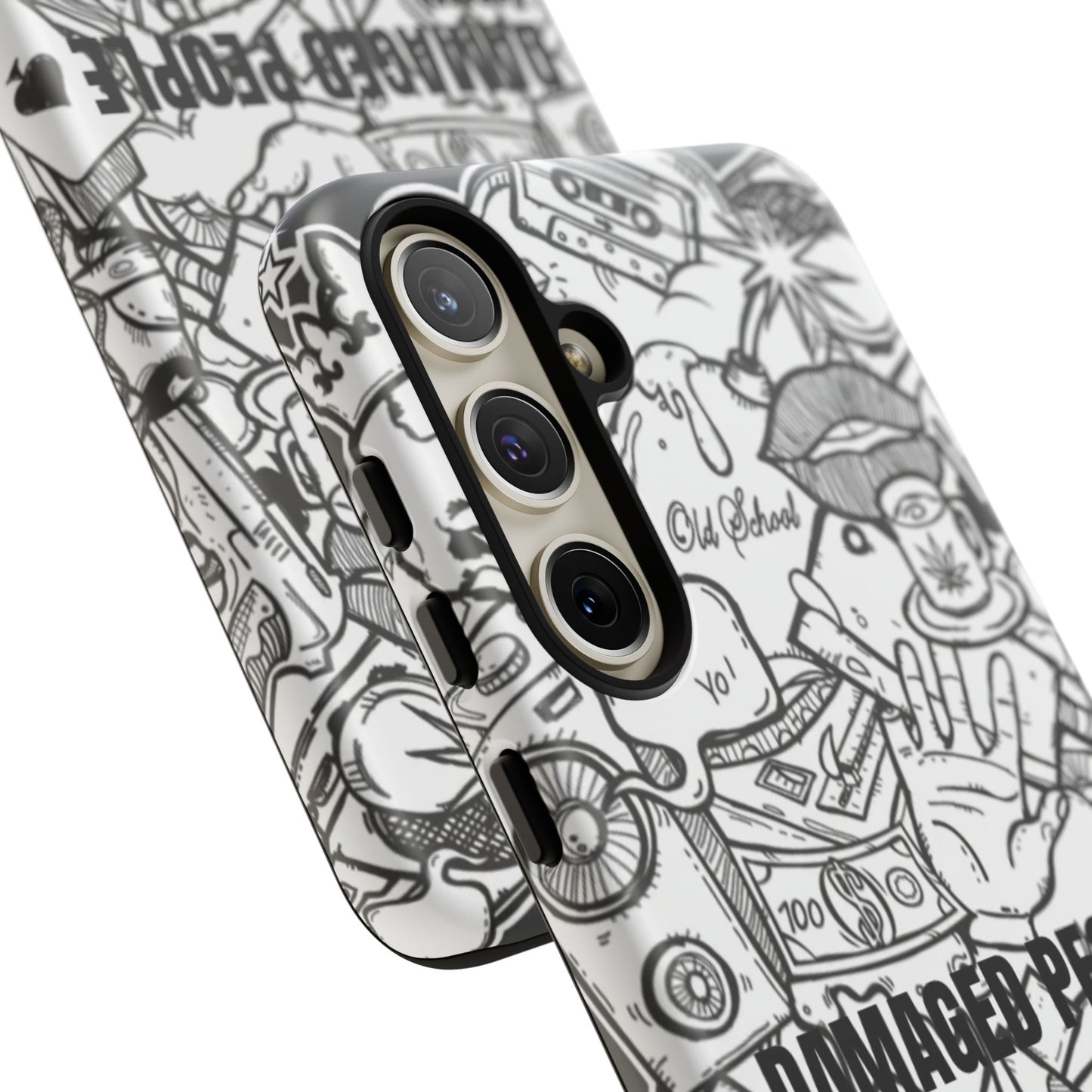 Tough Cases - Damaged People Phone Case - Edgy Vintage Design for Creative Spirits