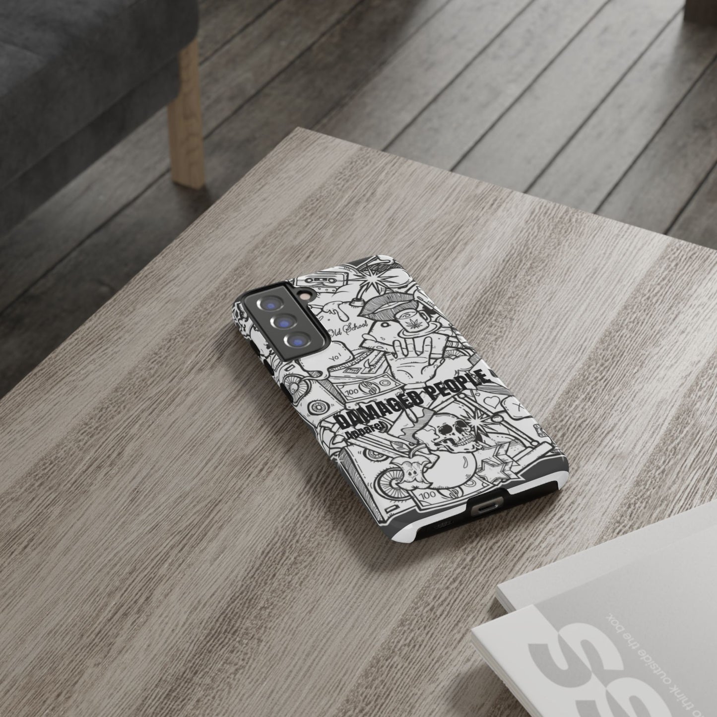 Tough Cases - Damaged People Phone Case - Edgy Vintage Design for Creative Spirits