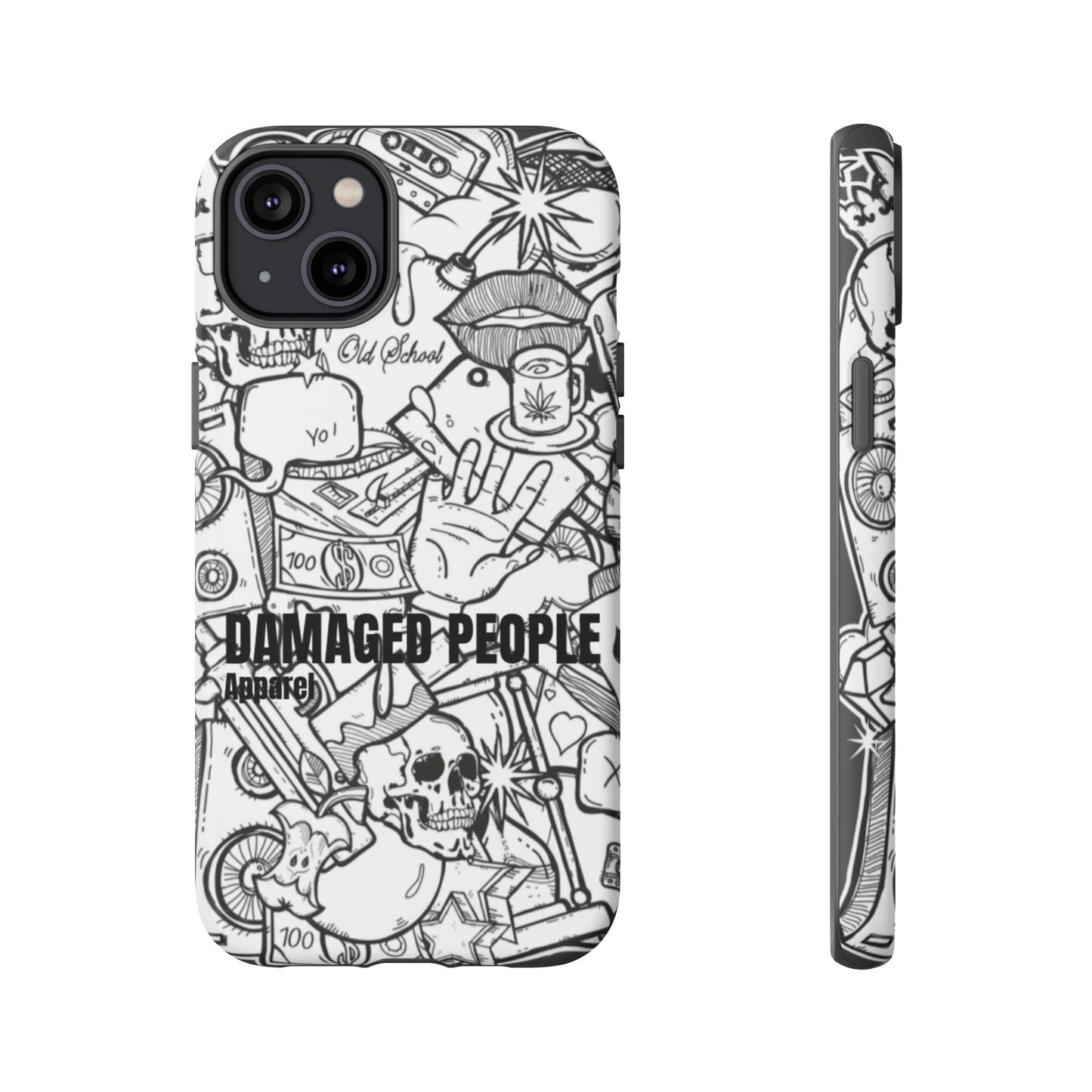 Tough Cases - Damaged People Phone Case - Edgy Vintage Design for Creative Spirits
