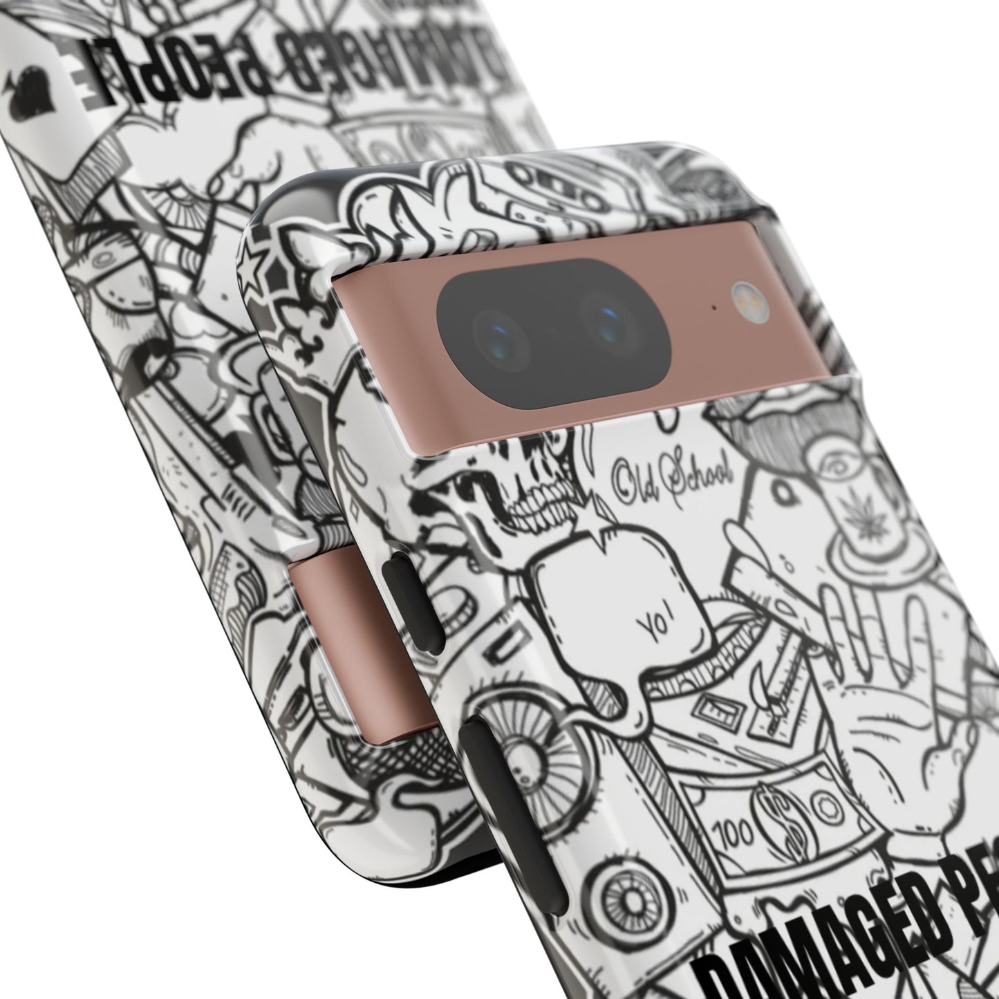 Tough Cases - Damaged People Phone Case - Edgy Vintage Design for Creative Spirits
