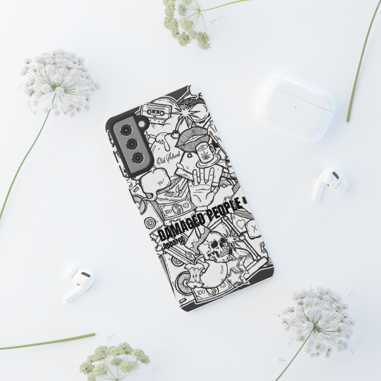 Tough Cases - Damaged People Phone Case - Edgy Vintage Design for Creative Spirits