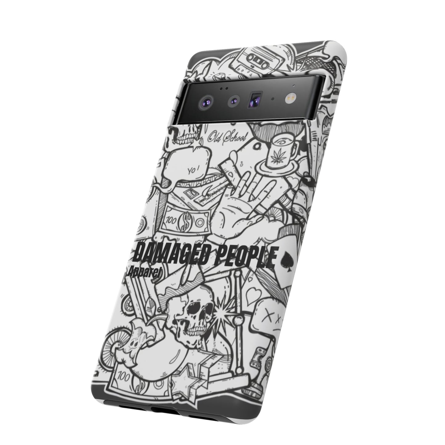 Tough Cases - Damaged People Phone Case - Edgy Vintage Design for Creative Spirits