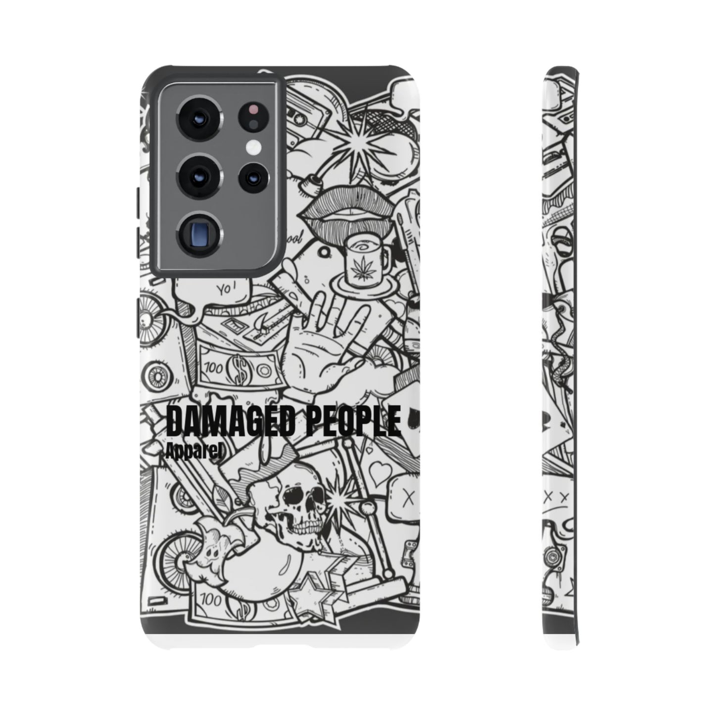 Tough Cases - Damaged People Phone Case - Edgy Vintage Design for Creative Spirits
