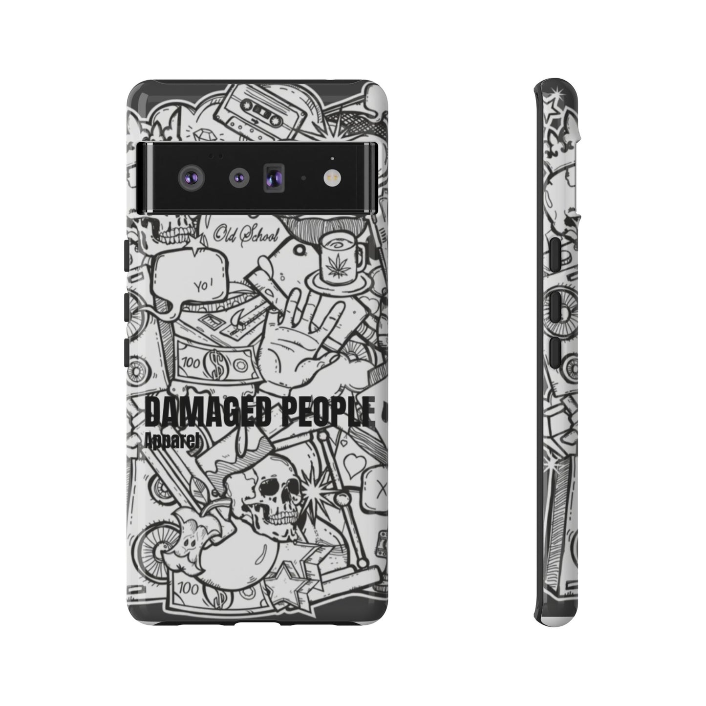 Tough Cases - Damaged People Phone Case - Edgy Vintage Design for Creative Spirits