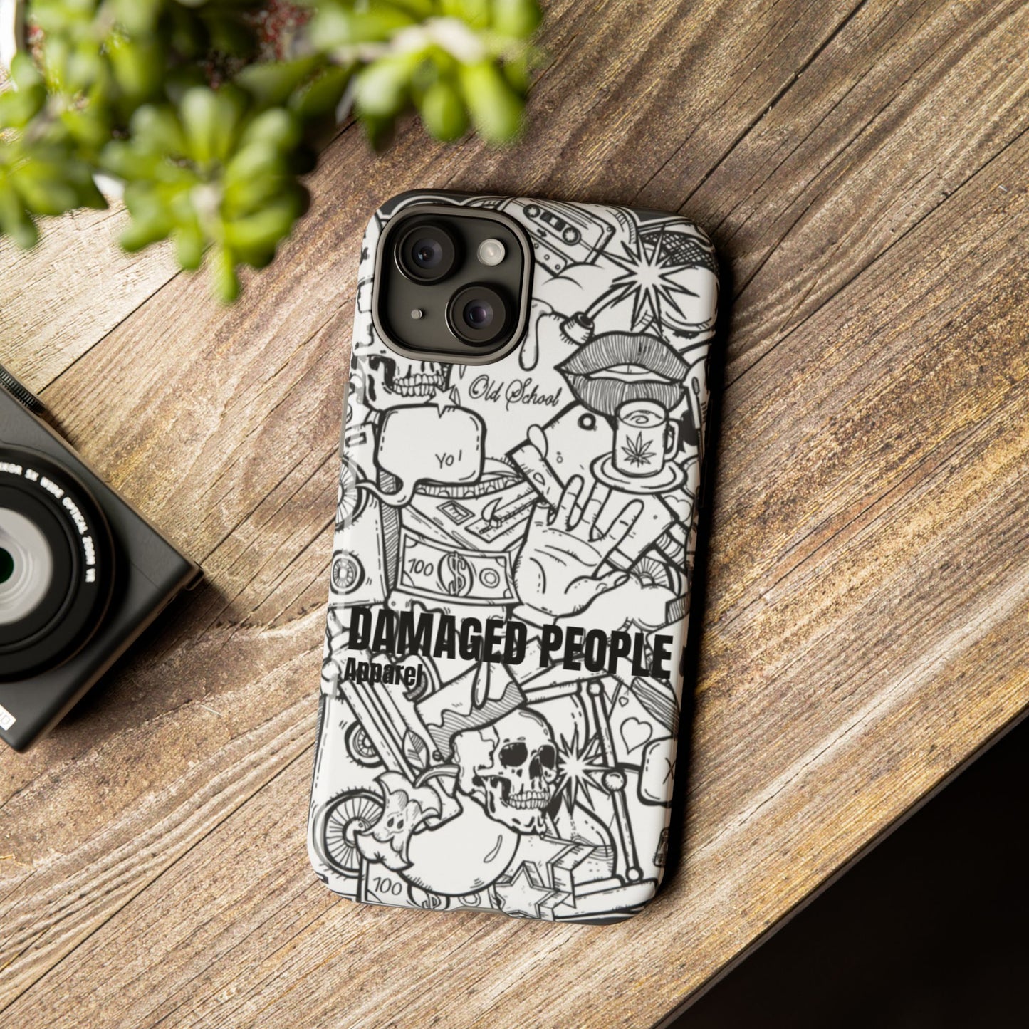 Tough Cases - Damaged People Phone Case - Edgy Vintage Design for Creative Spirits