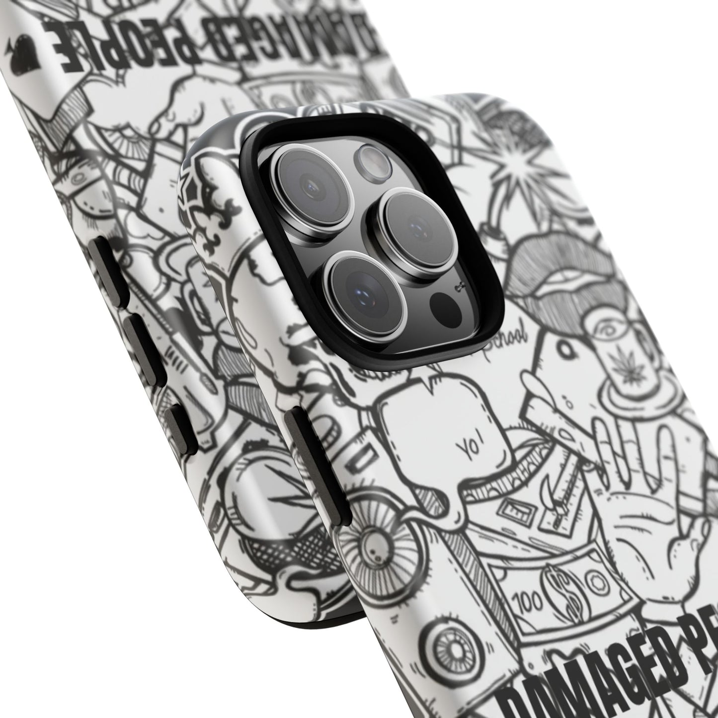 Tough Cases - Damaged People Phone Case - Edgy Vintage Design for Creative Spirits
