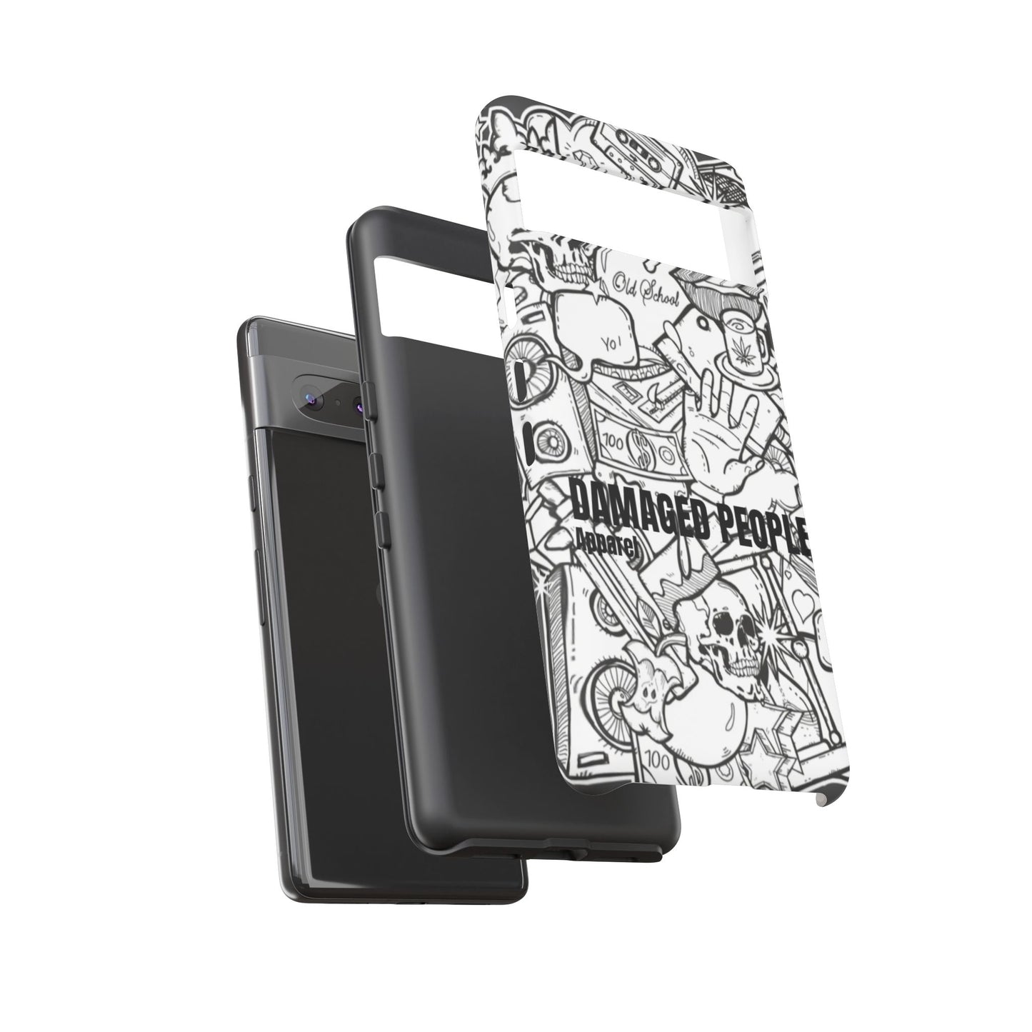 Tough Cases - Damaged People Phone Case - Edgy Vintage Design for Creative Spirits
