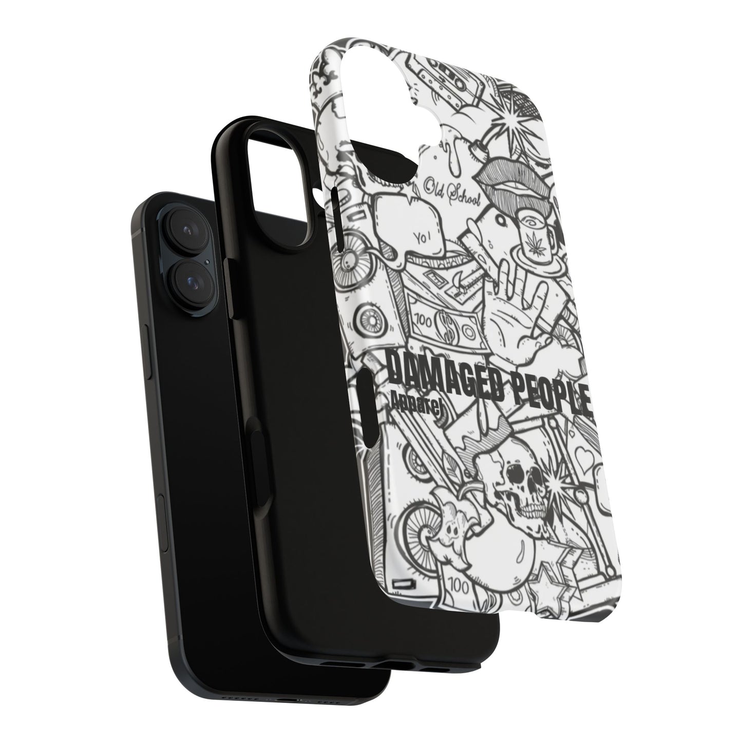 Tough Cases - Damaged People Phone Case - Edgy Vintage Design for Creative Spirits