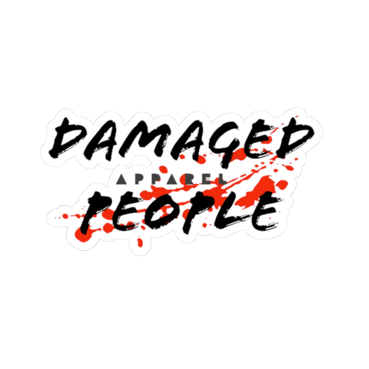 Bold Kiss-Cut Stickers - Damaged People Design, Laptop Decor, Unique Gifts, Expressive Decor, Cool Accessories