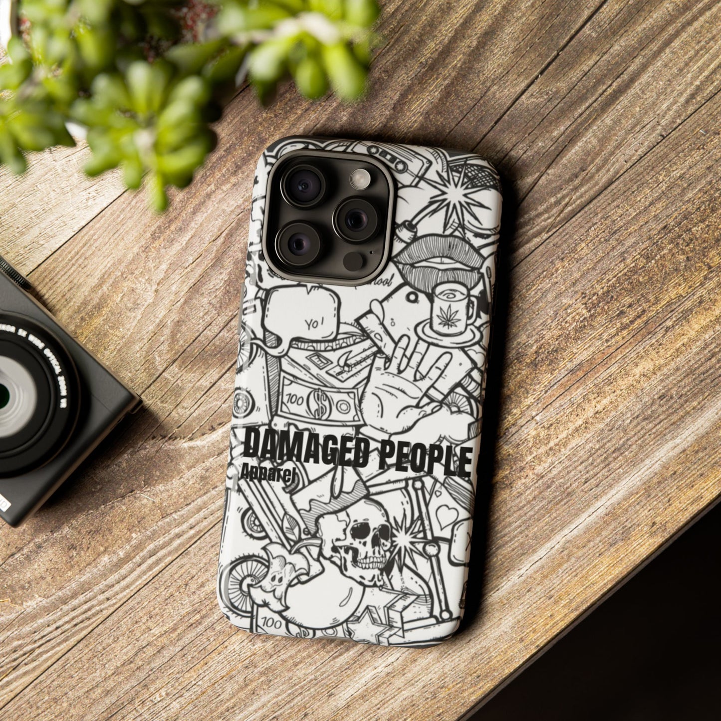 Tough Cases - Damaged People Phone Case - Edgy Vintage Design for Creative Spirits