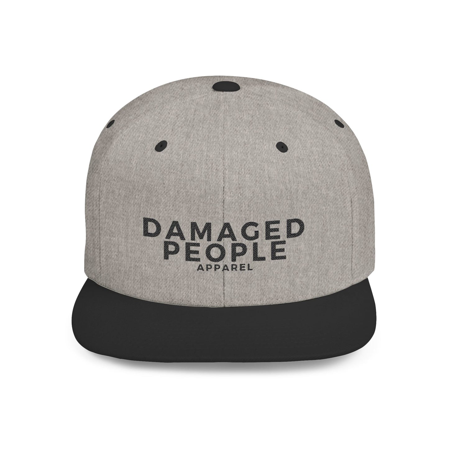 Stylish Flat Bill Snapback Hat - Damaged People Apparel