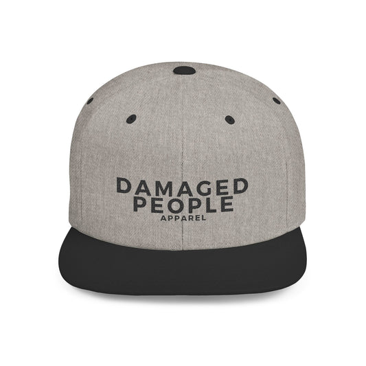 Stylish Flat Bill Snapback Hat - Damaged People Apparel