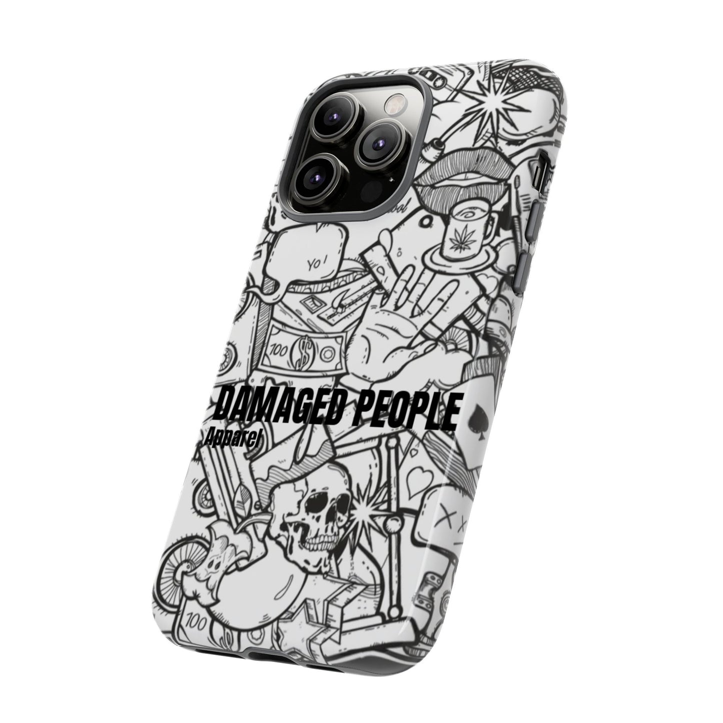 Tough Cases - Damaged People Phone Case - Edgy Vintage Design for Creative Spirits