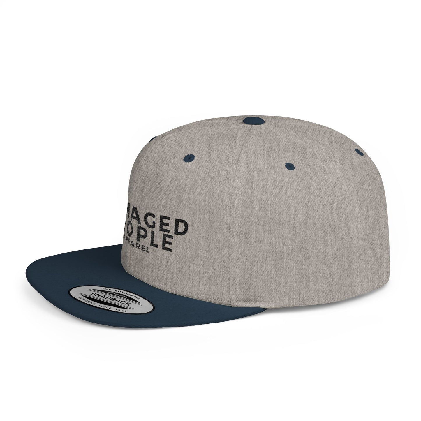Stylish Flat Bill Snapback Hat - Damaged People Apparel