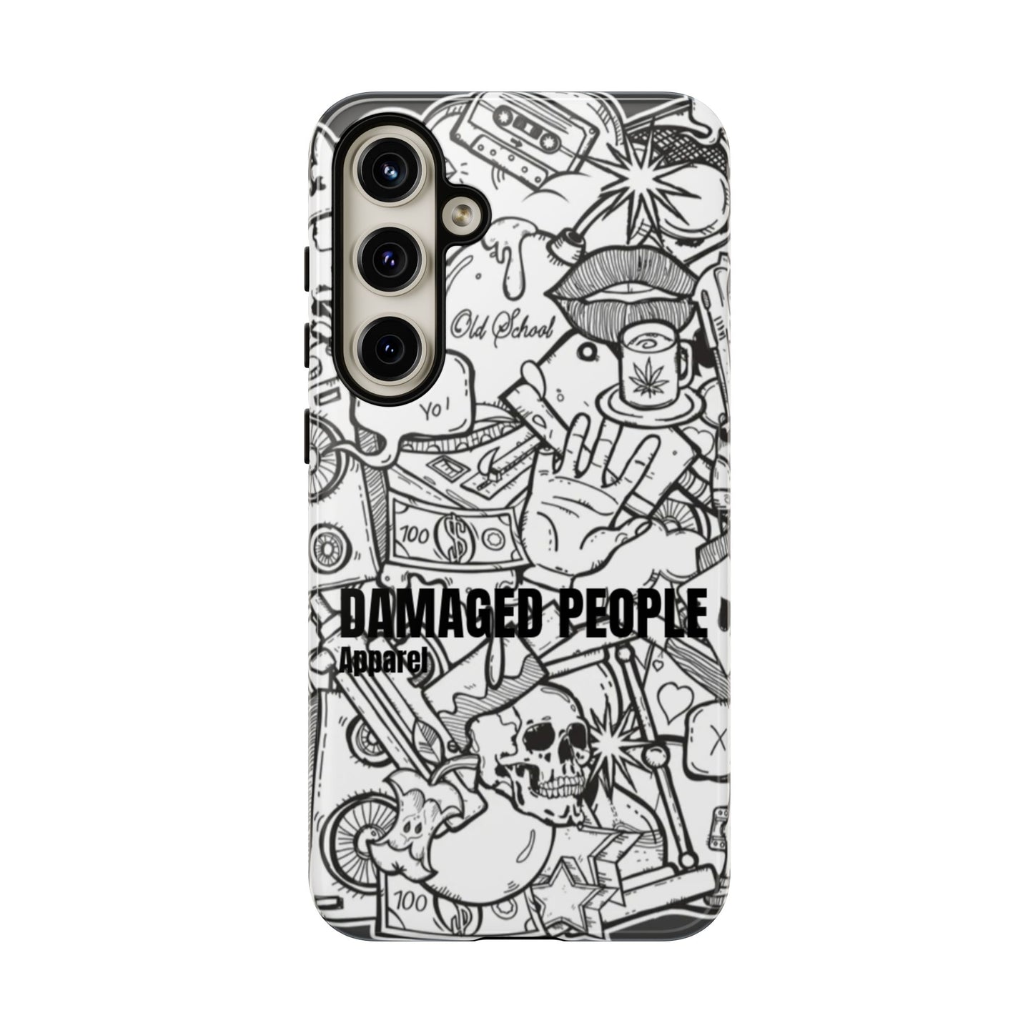 Tough Cases - Damaged People Phone Case - Edgy Vintage Design for Creative Spirits