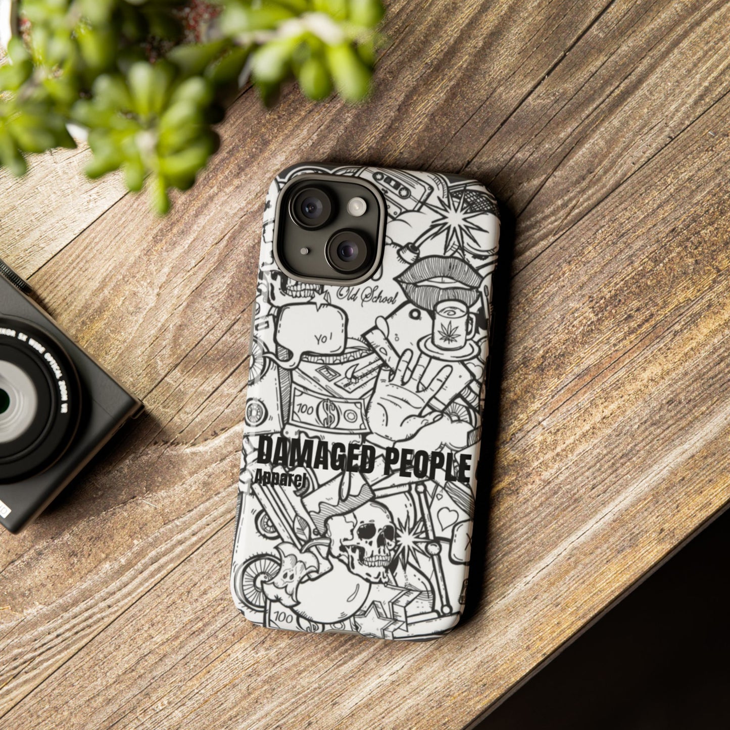 Tough Cases - Damaged People Phone Case - Edgy Vintage Design for Creative Spirits