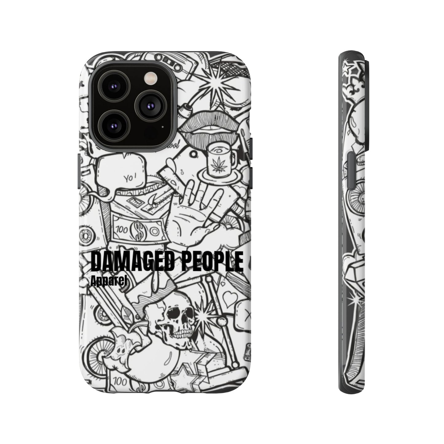 Tough Cases - Damaged People Phone Case - Edgy Vintage Design for Creative Spirits