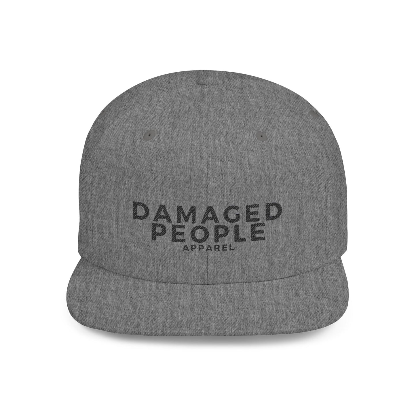 Stylish Flat Bill Snapback Hat - Damaged People Apparel
