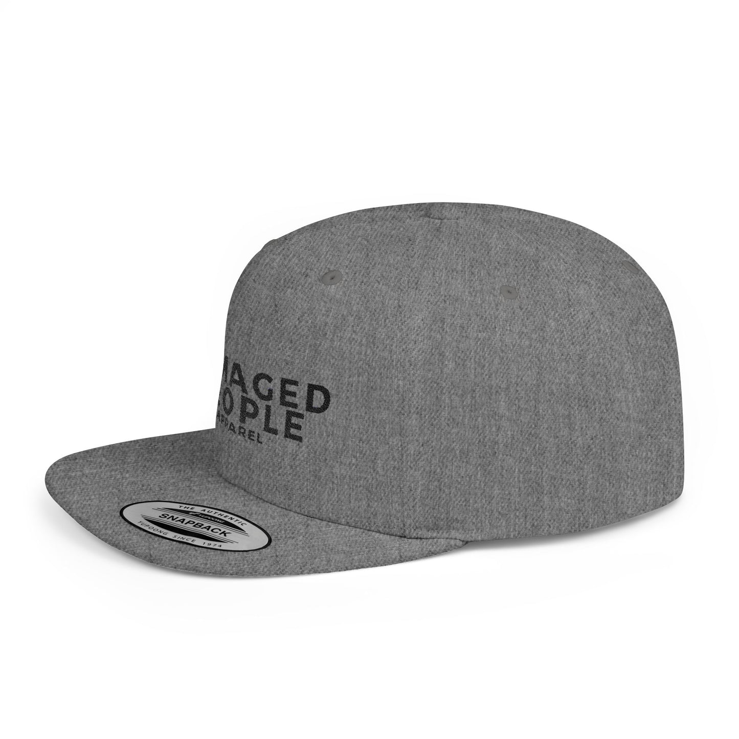 Stylish Flat Bill Snapback Hat - Damaged People Apparel