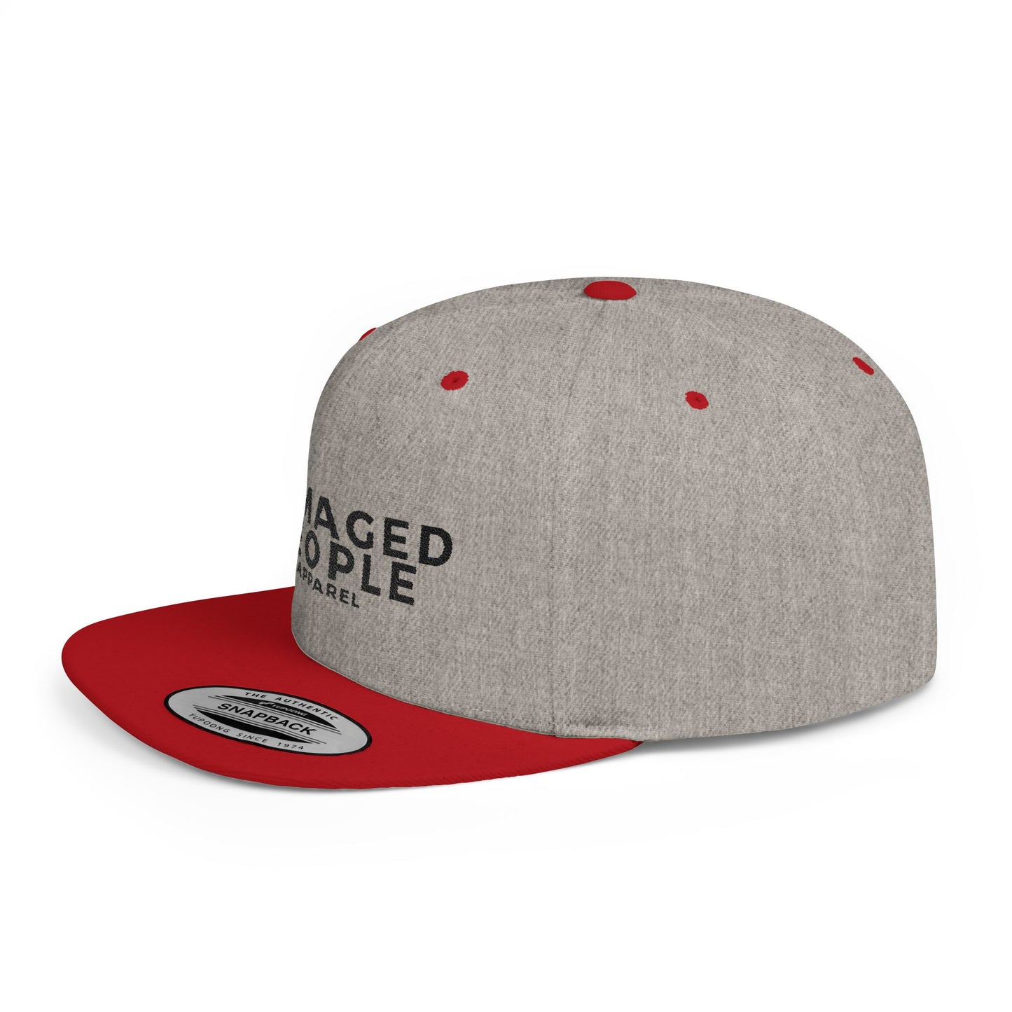 Stylish Flat Bill Snapback Hat - Damaged People Apparel