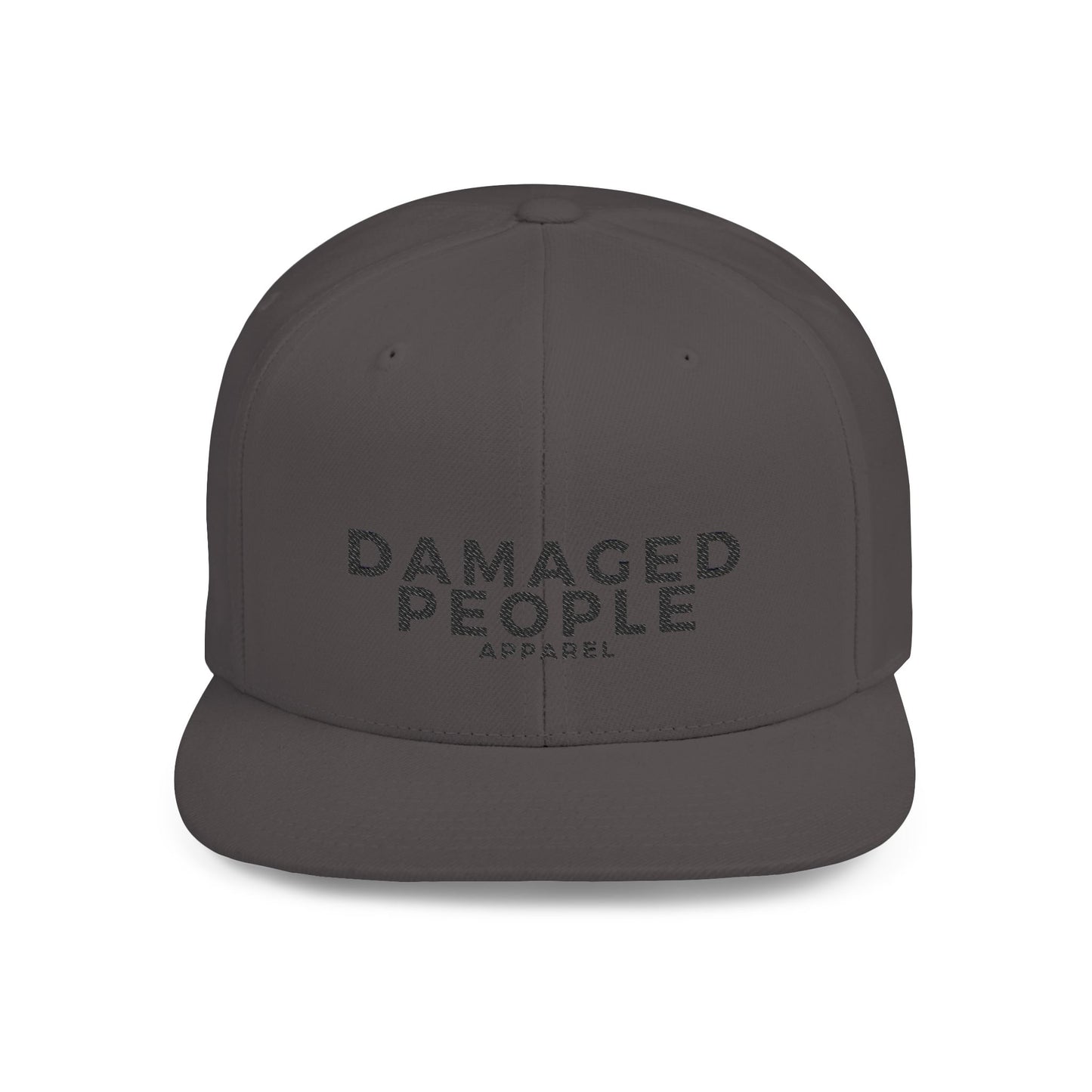 Stylish Flat Bill Snapback Hat - Damaged People Apparel